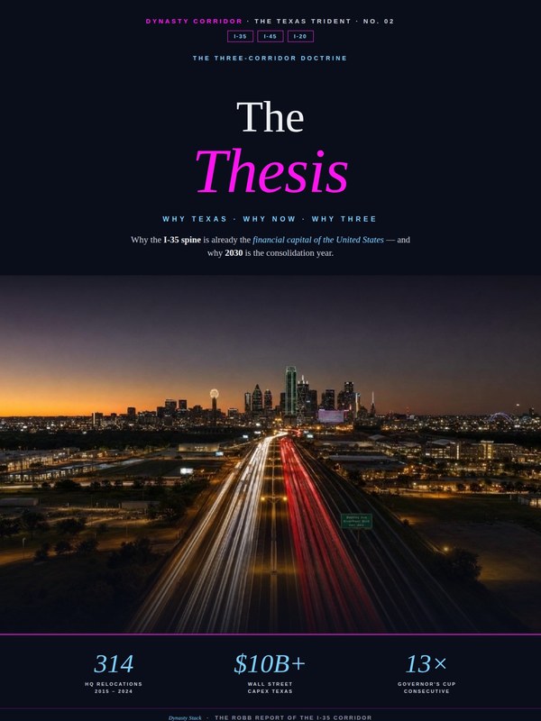 The Corridor Thesis — Volume I, Issue 02, July 2026 — issue cover.