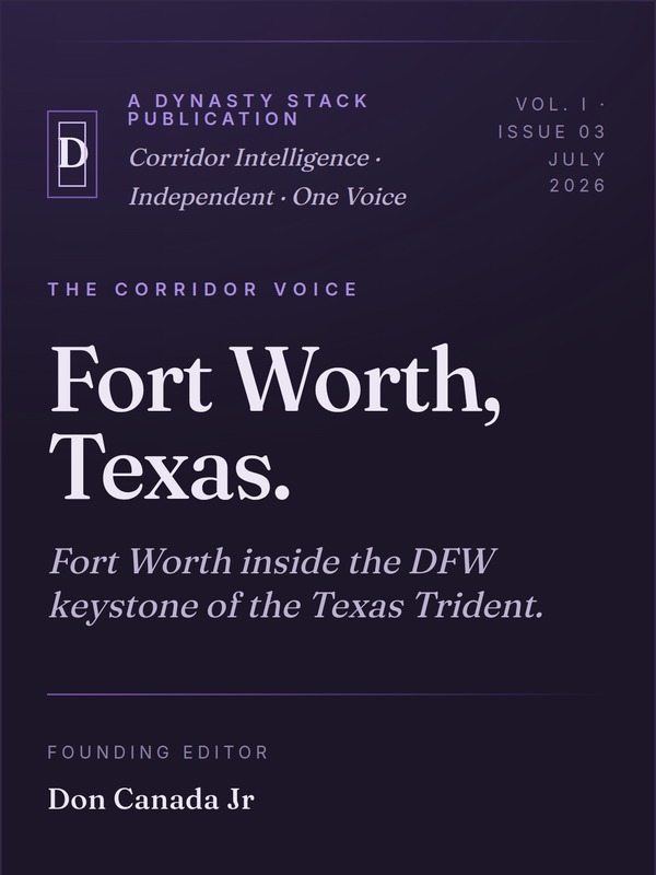 The Corridor Voice · Fort Worth — Volume I, Issue 03 — issue cover.