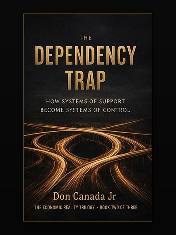 The Dependency Trap by Don Canada Jr — The Economic Reality Trilogy, Book Two of Three — cover